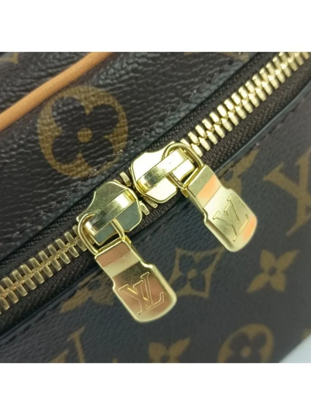 Louis Vuitton Handbag Nice Mini Brown Monogram Vanity Bag Gold